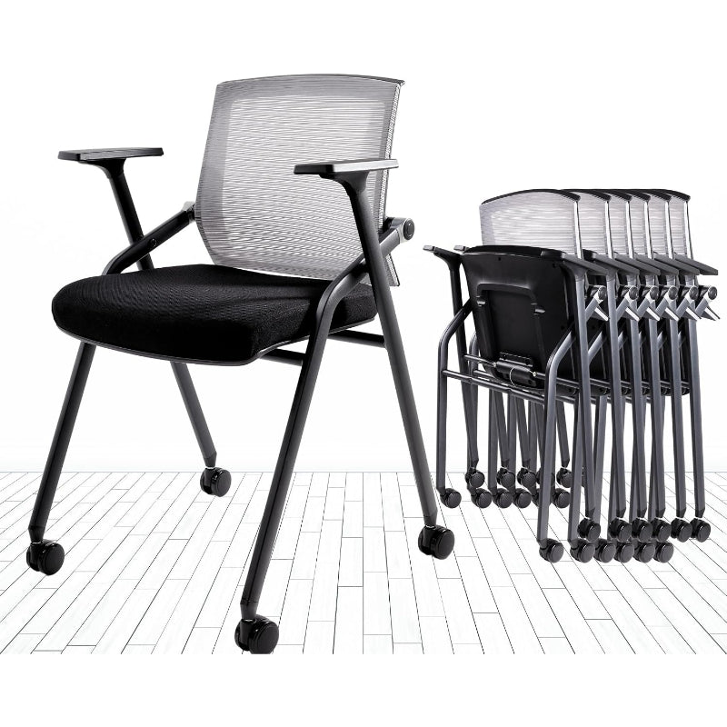 2 Pack Wheeled Foldable Conference Chairs