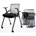 2 Pack Wheeled Foldable Conference Chairs