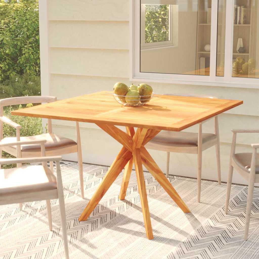 43.3" Square Solid Acacia Wood Patio Table