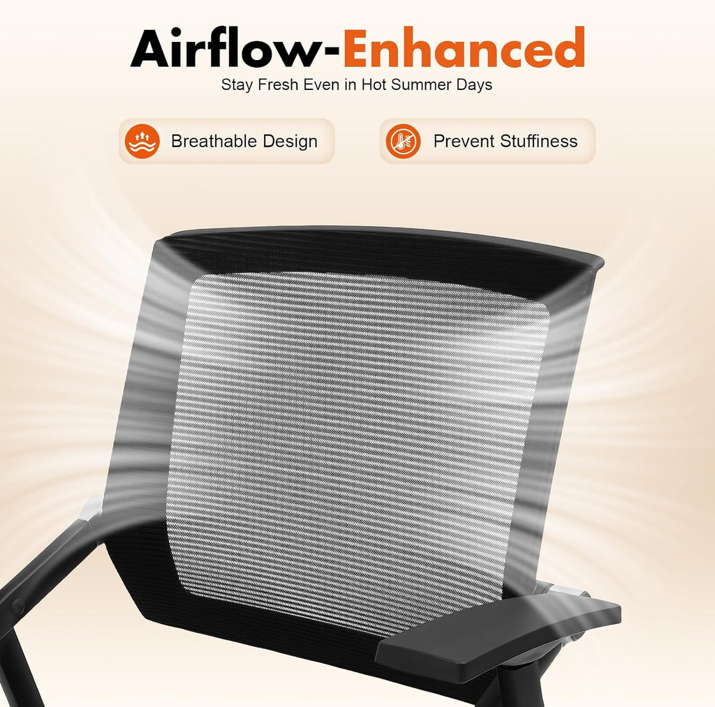 4 Pack Wheeled Foldable Chairs With Writing Board