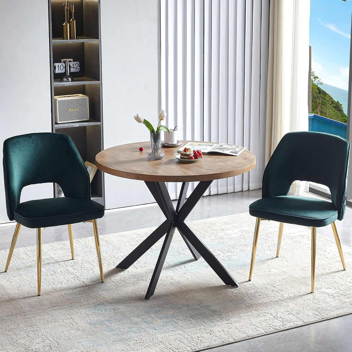 Round Wood Dining Table For 4 Persons